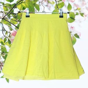 Neon Yellow Gap Made & Crafted Mini Skirt